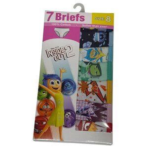Inside Out 2 Girls Briefs 7 Pack Size 8 NIP